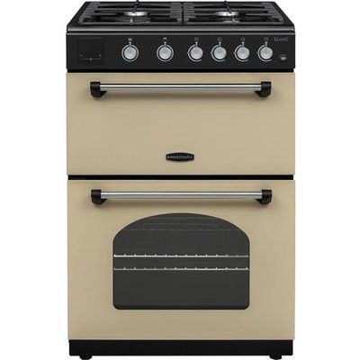 Rangemaster Classic 60 CLA60NGFCR/C Gas Cooker with Full Width Electric Grill - Cream / Chrome