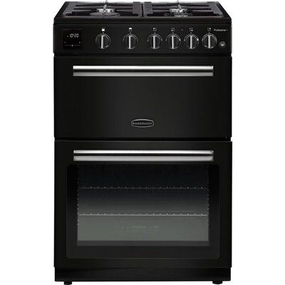 Rangemaster Professional Plus 60 PROPL60NGFBL/C Gas Cooker with Full Width Electric Grill - Black / Chrome