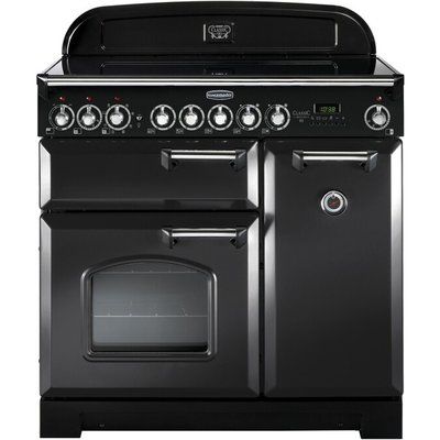 Rangemaster CDL90EICB Classic Deluxe 90cm Electric Range Cooker - Black and Chrome