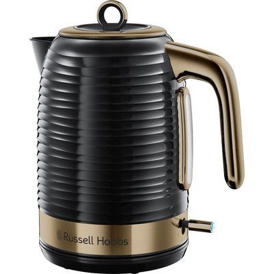 Russell Hobbs Inspire Luxe 24365 Traditional Kettle - Black & Brass