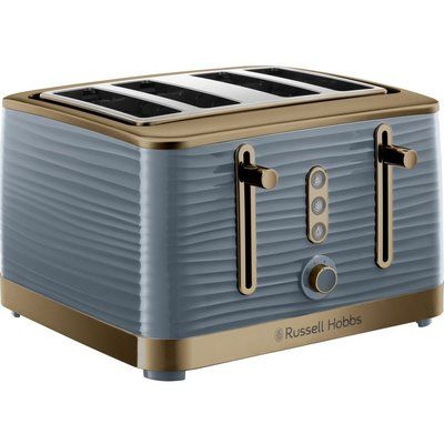 Russell Hobbs Inspire Luxe 24387 4-Slice Toaster - Grey & Brass