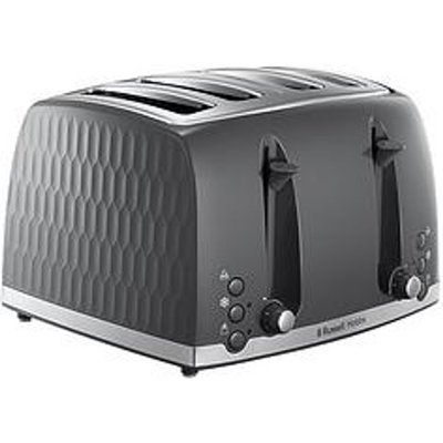 Russell Hobbs 26073 Honeycomb Grey 4-Slot Toaster