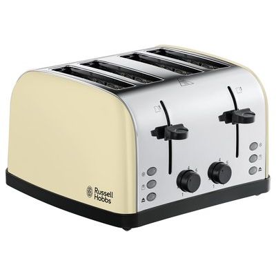 Russell Hobbs 4 Slice Cream Stainless Steel Toaster