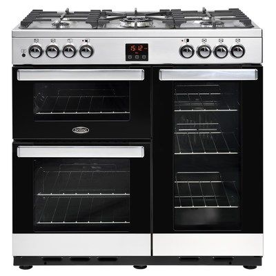 Belling Cookcentre 90DFT 90cm Dual Fuel Range Cooker Stainless steel