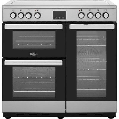 Belling Cookcentre90E 90cm Electric Range Cooker with Ceramic Hob - Stainless Steel