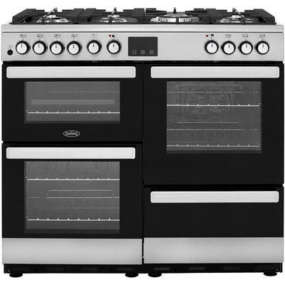 Belling Cookcentre100DFT 100cm Dual Fuel Range Cooker - Stainless Steel