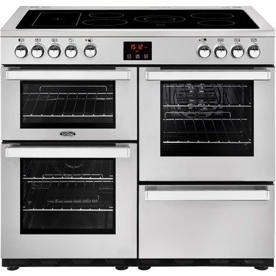 Belling Cookcentre 100E Professional 100cm Electric Ceramic Range Cooker - Stainless Steel