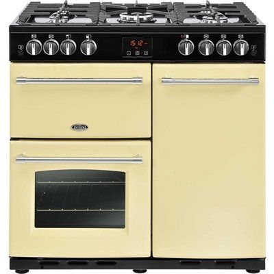 Belling Farmhouse90G 90cm Gas Range Cooker with Electric Fan Oven - Cream