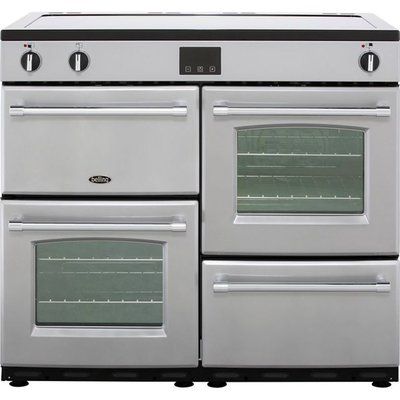Belling Farmhouse100Ei 100cm Electric Range Cooker with Induction Hob - Silver