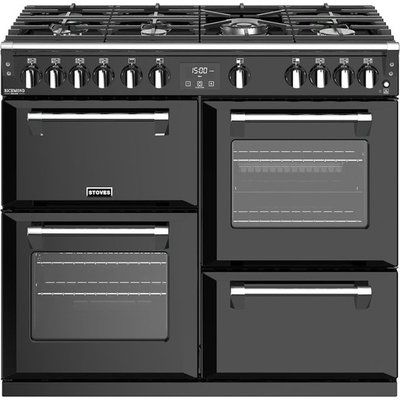 Stoves Richmond Deluxe S1000G 100cm Gas Range Cooker with Electric Grill - Black