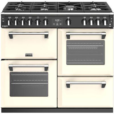 Stoves Richmond Deluxe S1000G 100cm Gas Range Cooker with Electric Grill - Cream