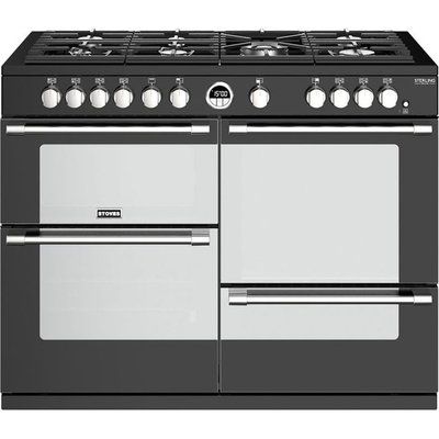Stoves Sterling Deluxe S1100G 110cm Gas Range Cooker with Electric Grill - Black
