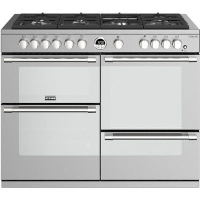 Stoves Sterling Deluxe S1100G 110cm Gas Range Cooker with Electric Grill - Stainless Steel