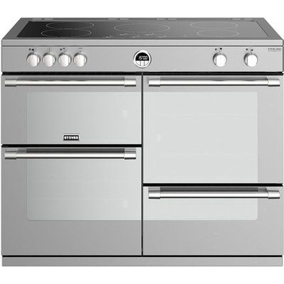 Stoves Sterling Deluxe S1100EI 110cm Electric Range Cooker with Induction Hob - Stainless Steel