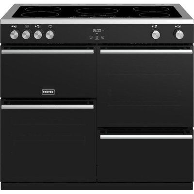 Stoves Precision DX S1000Ei 100cm Electric Range Cooker with Induction Hob - Black