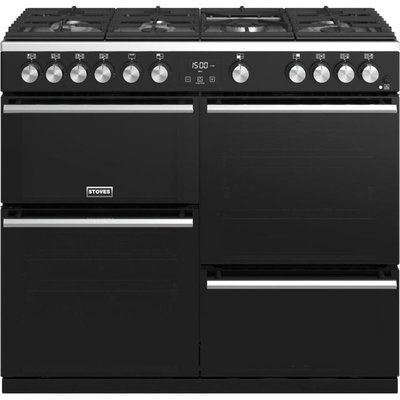 Stoves Precision DX S1000G 100cm Gas Range Cooker with Electric Grill - Black