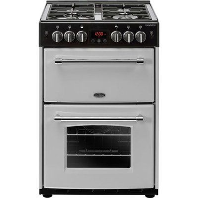 Belling Farmhouse60G 60cm Gas Cooker with Full Width Electric Grill - Silver