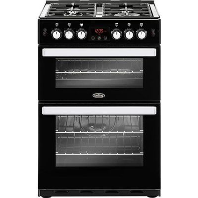 Belling Cookcentre 60G Gas Cooker with Full Width Electric Grill - Black