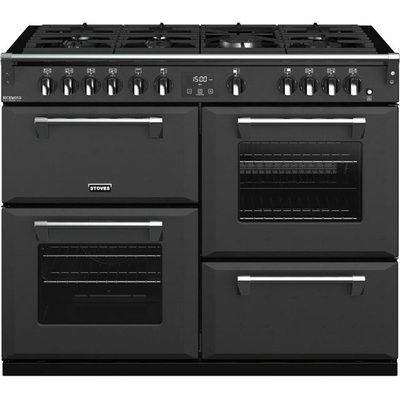 Stoves Colour Boutique Collection Richmond Deluxe S1100G CB 110cm Gas Range Cooker with Electric Grill - Anthracite