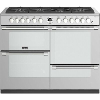 Stoves 444411429 Sterling S1100DF 110cm Dual Fuel Range Cooker - Stainless Steel