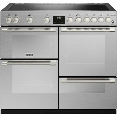 Stoves 444411471 Sterling Deluxe D1000Ei RTY 100cm Electric Range Cooker - Stainless Steel