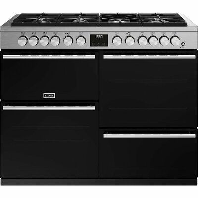Stoves 444411502 Precision Deluxe D1100DF 110cm Dual Fuel Range Cooker - Stainless Steel