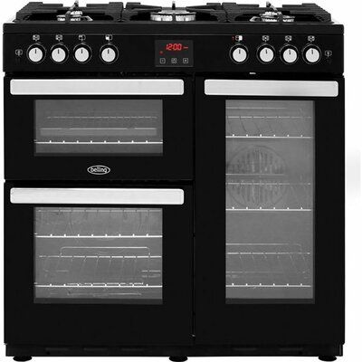 Belling Cookcentre X90G 90cm Gas Range Cooker with Electric Fan Oven - Stainless Steel