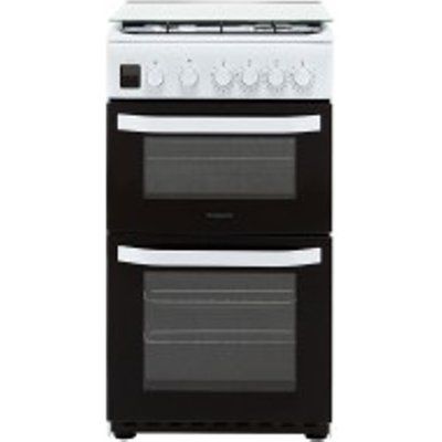 Hotpoint HD5G00CCW 500mm Twin Cavity Oven Gas Cooker