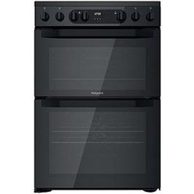 Hotpoint HDM67V9CMB 60cm Wide Freestanding Double Oven Electric Cooker