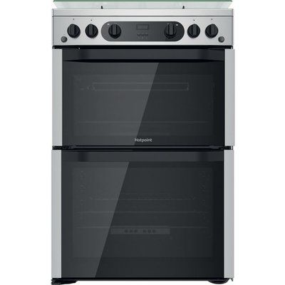 Hotpoint Amelia HDM67G0CCX/UK Gas Cooker - Silver
