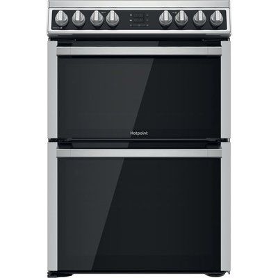 Hotpoint Amelia HDM67V8D2CX/UK Electric Cooker with Ceramic Hob - Silver