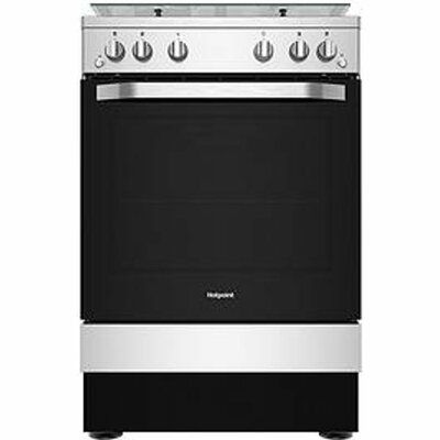 Hotpoint Hs67G2Pmxuk 60cm Single Gas Cooker With Gas Hob - Inox