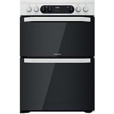 Hotpoint HDM67V9CMW 60cm Wide Freestanding Double Oven Electric Cooker