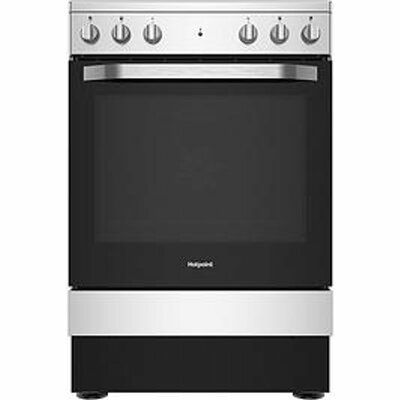 Hotpoint Hs67V5Khxuk 60cm Single Electric Cooker With Ceramic Hob - Inox