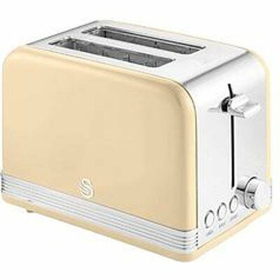 Swan Retro 2-Slice Toaster - Cream