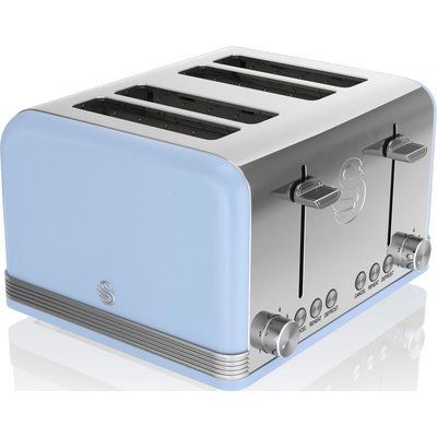 Swan Retro ST19020BLN 4-Slice Toaster - Blue