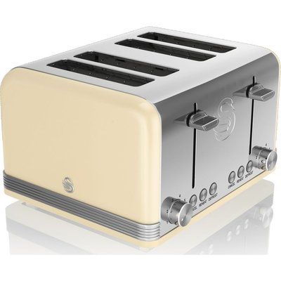 Swan Retro ST19020CN 4-Slice Toaster - Cream