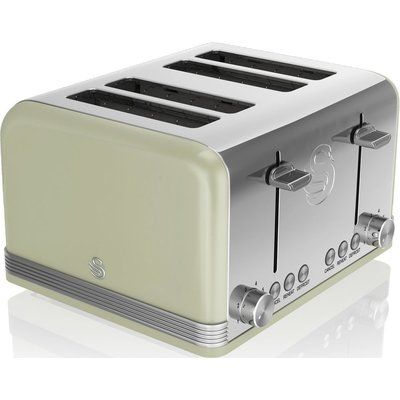 Swan Retro ST19020GN 4-Slice Toaster - Green