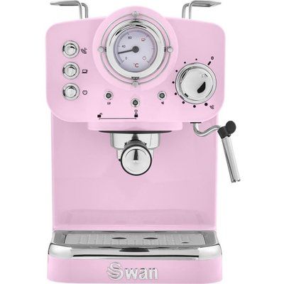 Swan Retro Pump Espresso SK22110PN Coffee Machine - Pink 