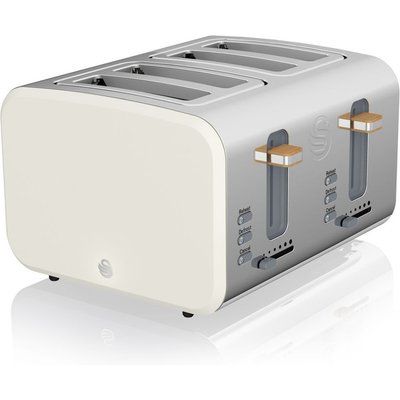 Swan Nordic ST14620WHTN 4-Slice Toaster - White