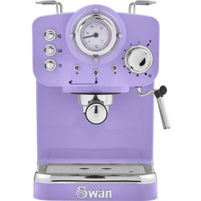 Swan Retro Pump Espresso SK22110PURN Coffee Machine - Purple 