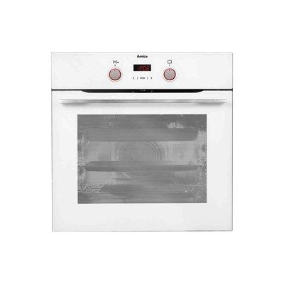 Amica ASC420WH ASC420W 7-function 65L Single Oven With Aqualitic Enamel Cavity And Soft Close Door - White