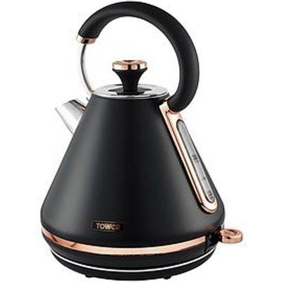 Tower Cavaletto 1.7L Pyramid Kettle - Black/Rose Gold