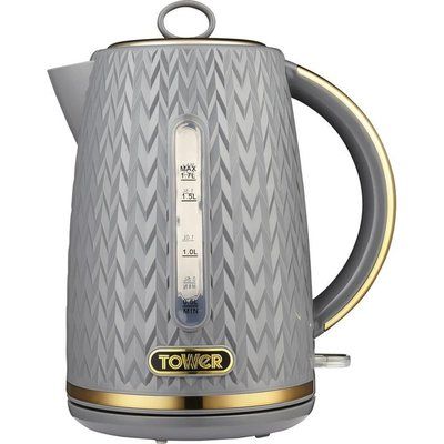 Tower Empire Collection T10052GRY Jug Kettle - Textured Grey 