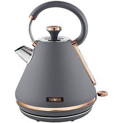 Tower Cavaletto 1.7L Pyramid Kettle - Grey/Rose Gold