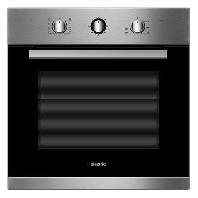 electriQ 65 Litre 8 Function Fan Assisted Electric Single Oven in Stainless Steel