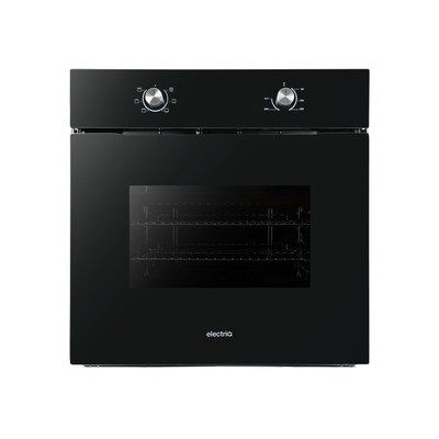 electriQ 70 litre 6 Function Built in Electric Static Single Oven in Black