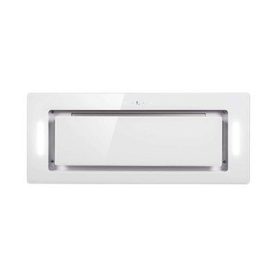 electriQ 72cm White Glass Canopy Cooker Hood - 5 Year Warranty