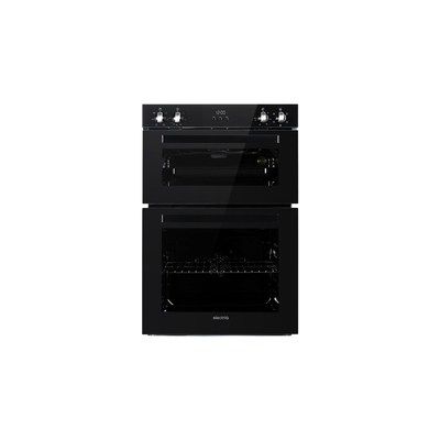 electriQ Electric Built In Double Oven - Black