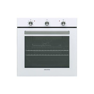 electriQ Extra Large Capacity 73 Litre Built in Electric White Fan Assisted Single Oven